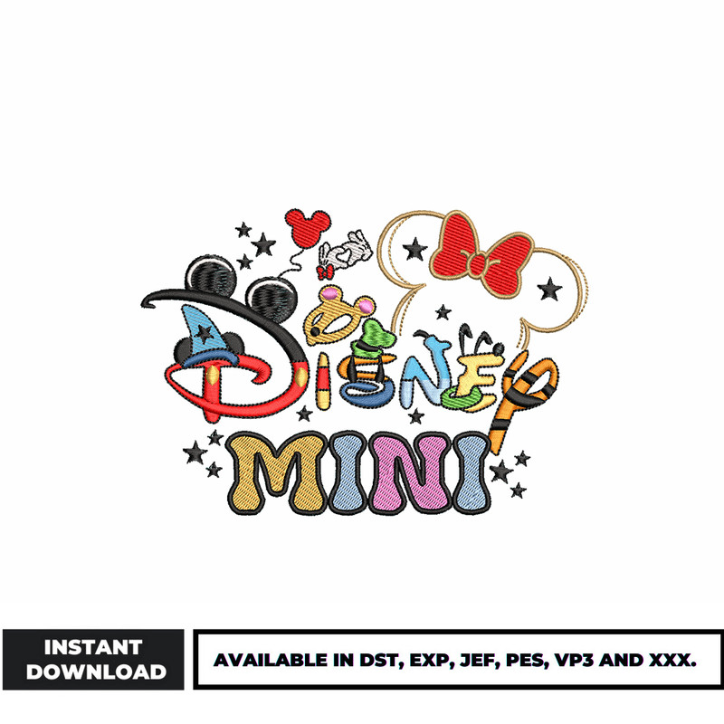 Disney mini embroidery design