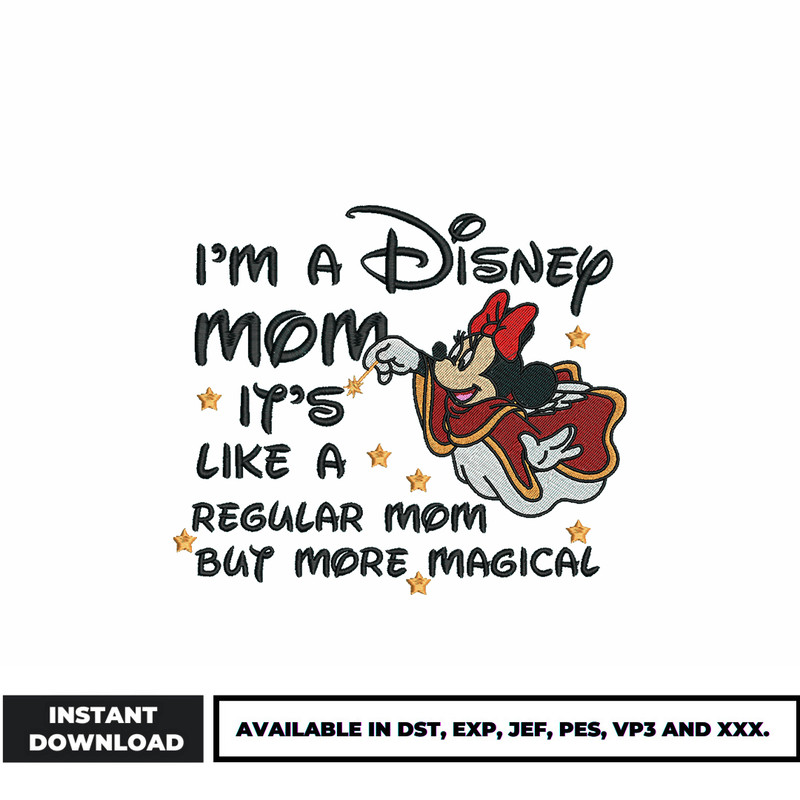 I'm A Mom embroidery design