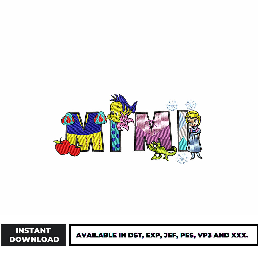 Mimi Elsa embroidery design