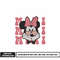 Mini Minnie mouse head embroidery design