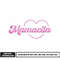 Mamacita heart embroidery design