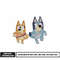 Bluey and bingo embroidery design