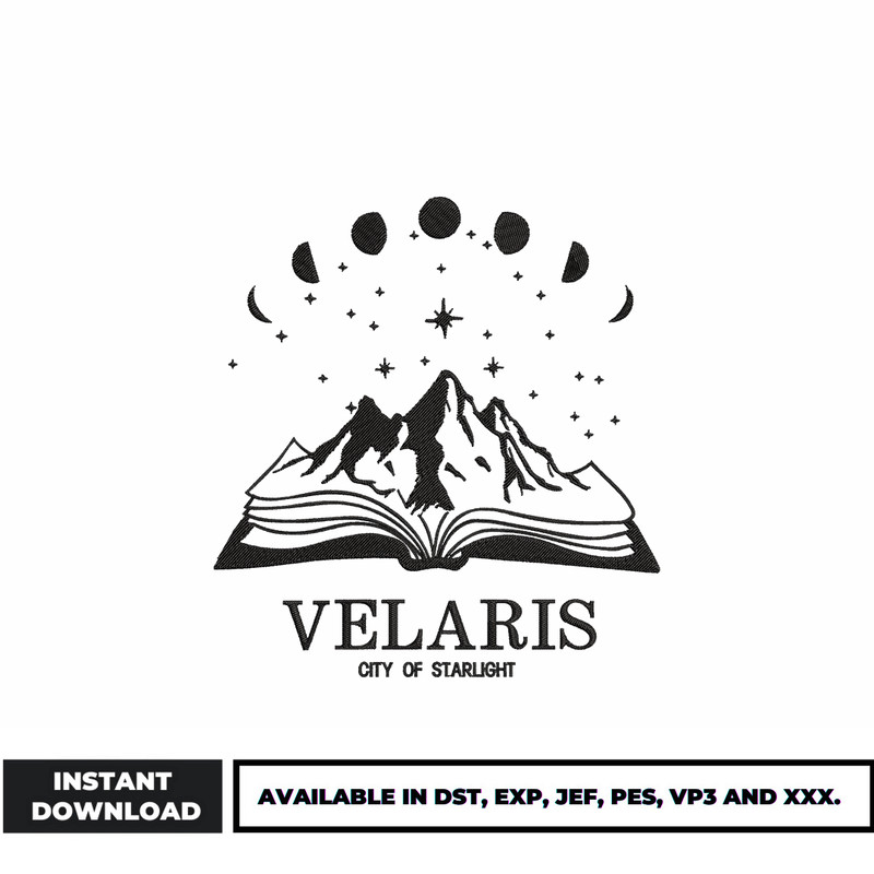 Velaris City Of Starlight embroidery design