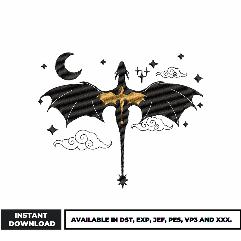 Fourth Wing Xaden Canvas embroidery design