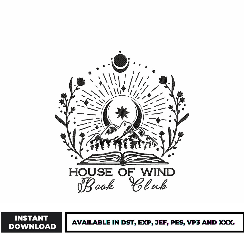 house of wind embroidery design