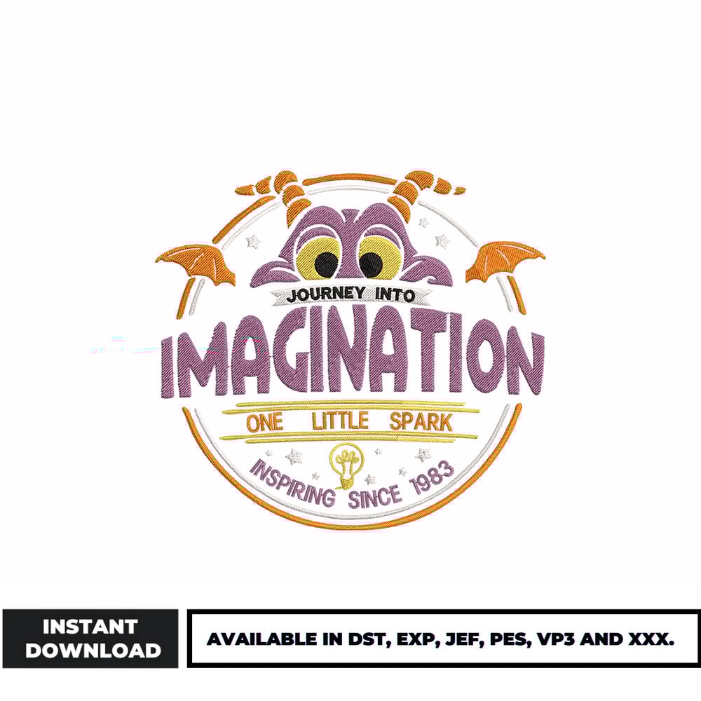 Figment One Little Spark embroidery design