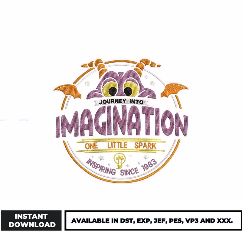 Figment One Little Spark embroidery design