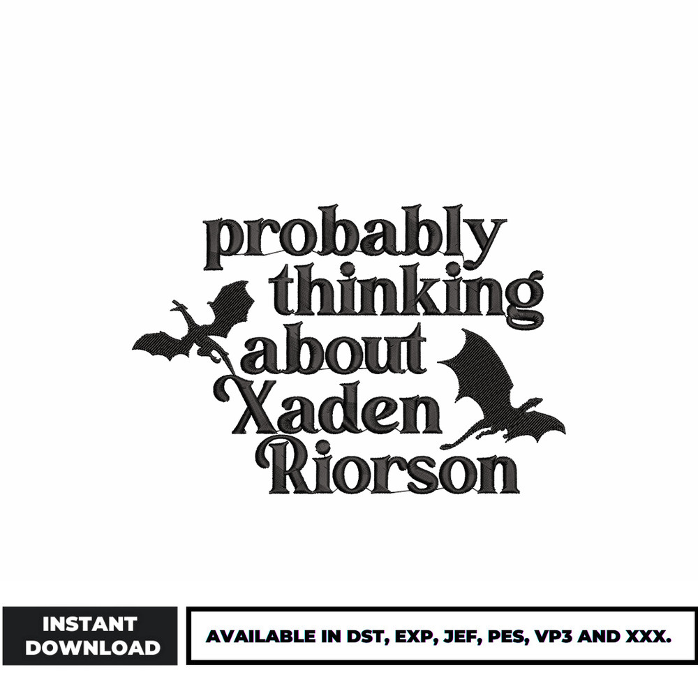 probably thinking about xaden riorson embroidery design