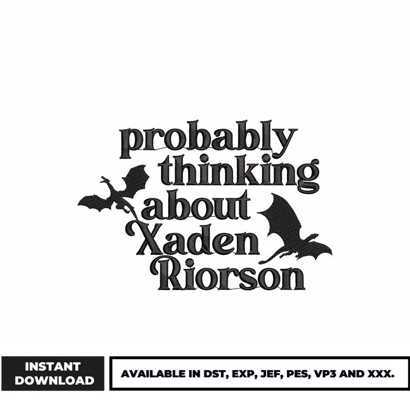 probably thinking about xaden riorson embroidery design