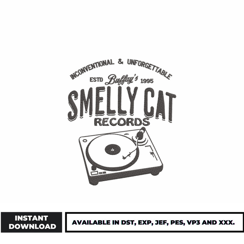 Smelly Cat embroidery design