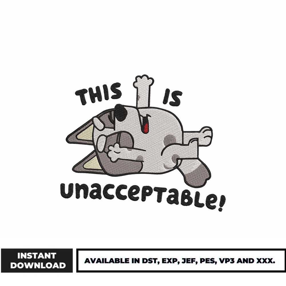 This is unacceptable embroidery design