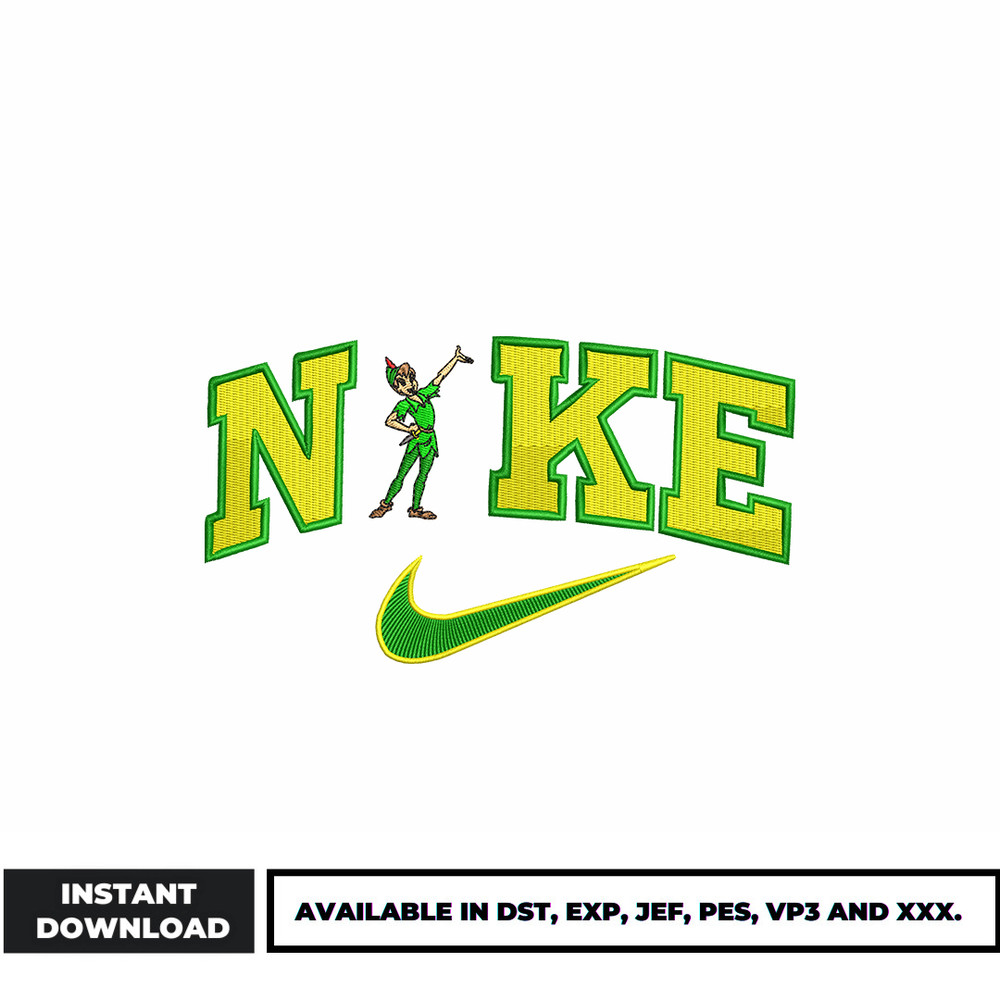 Peter Pan Logo Nike embroidery design