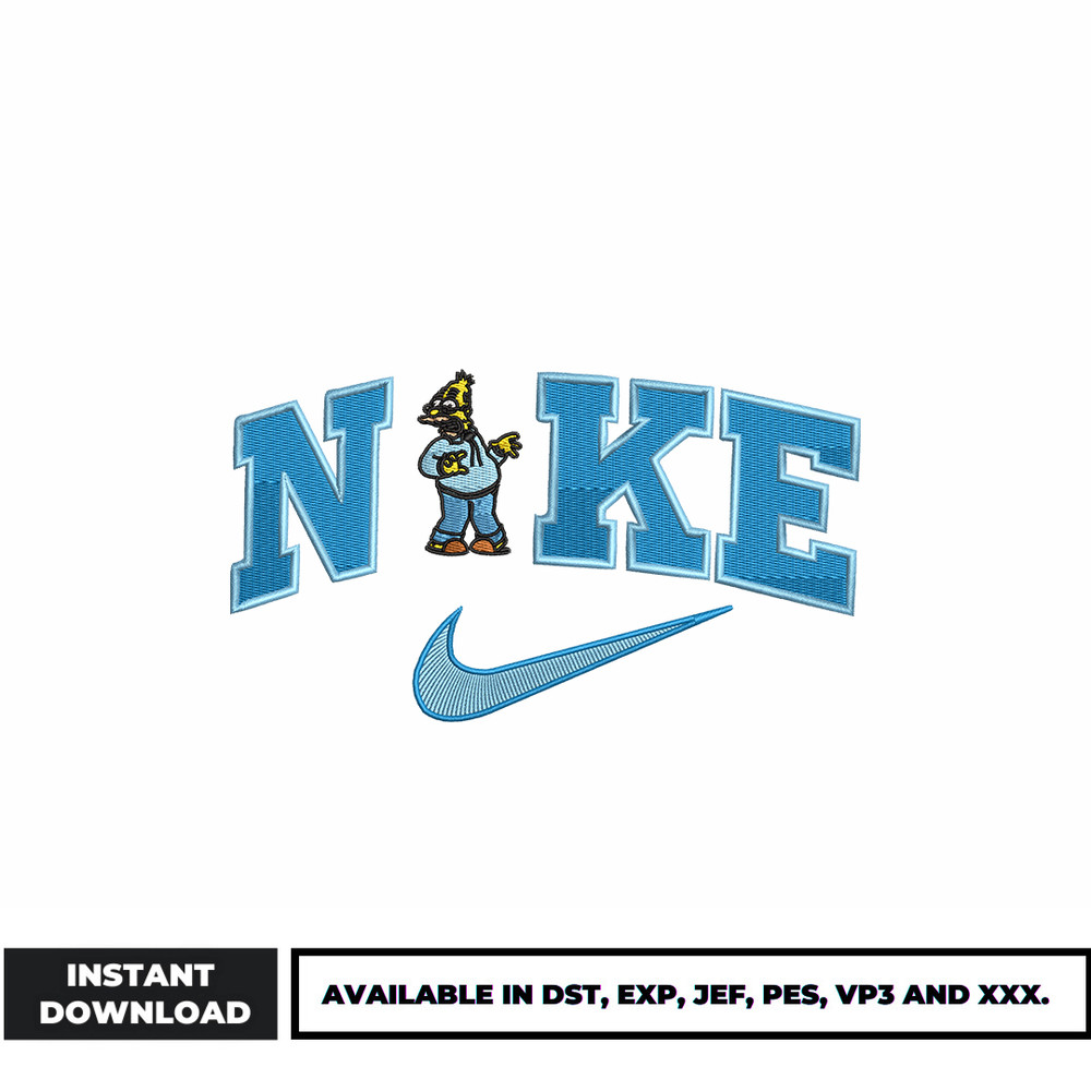 Nike Grampa Simpson embroidery design
