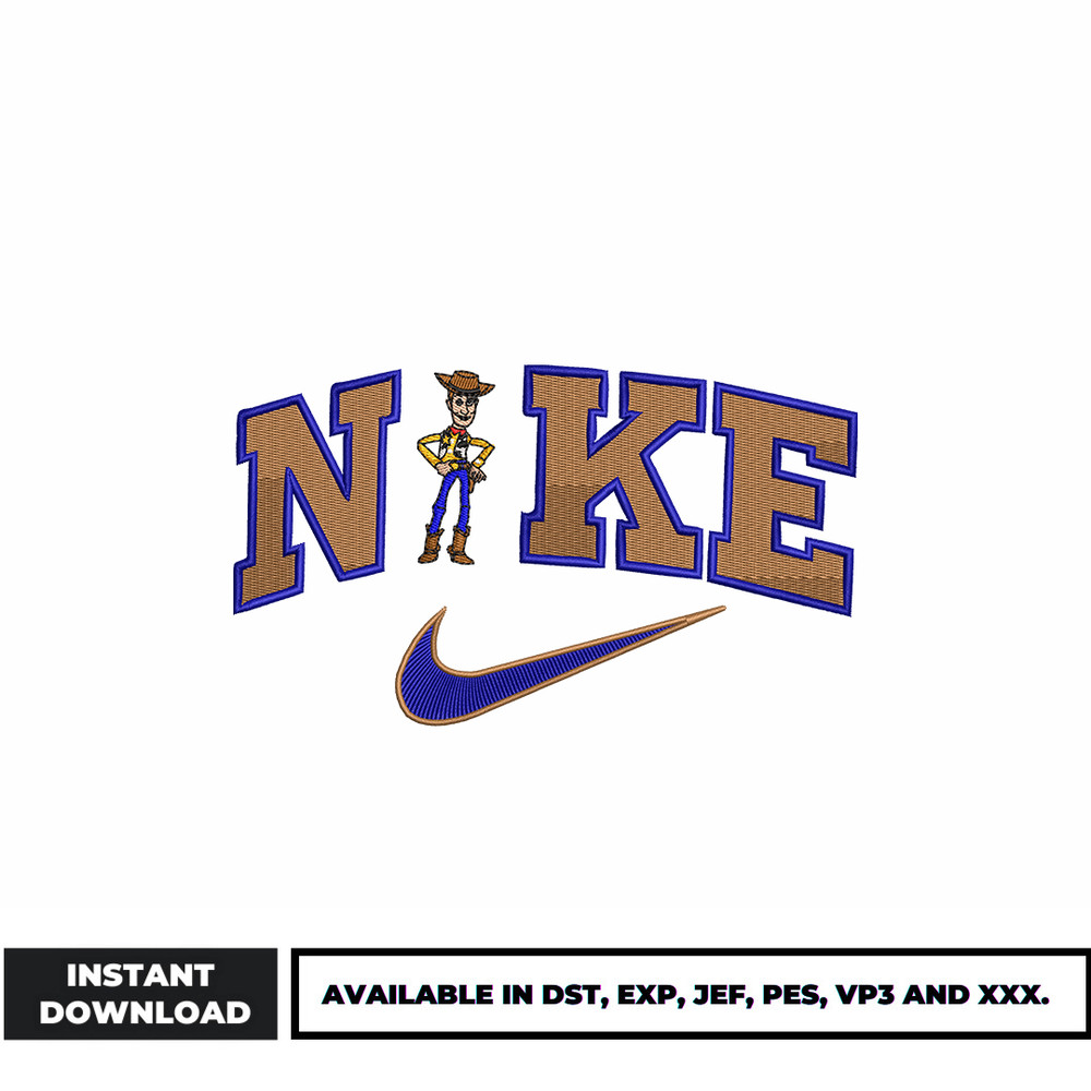 Woody Logo Nike embroidery design