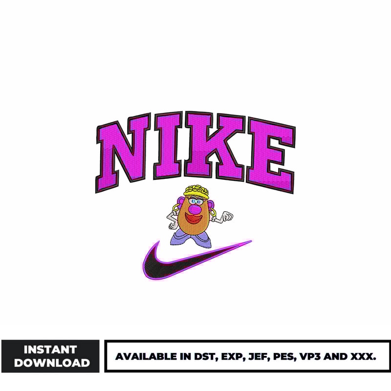 Mrs. Potato Head Nike embroidery design