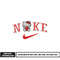 Nike Hello Kitty heart embroidery design