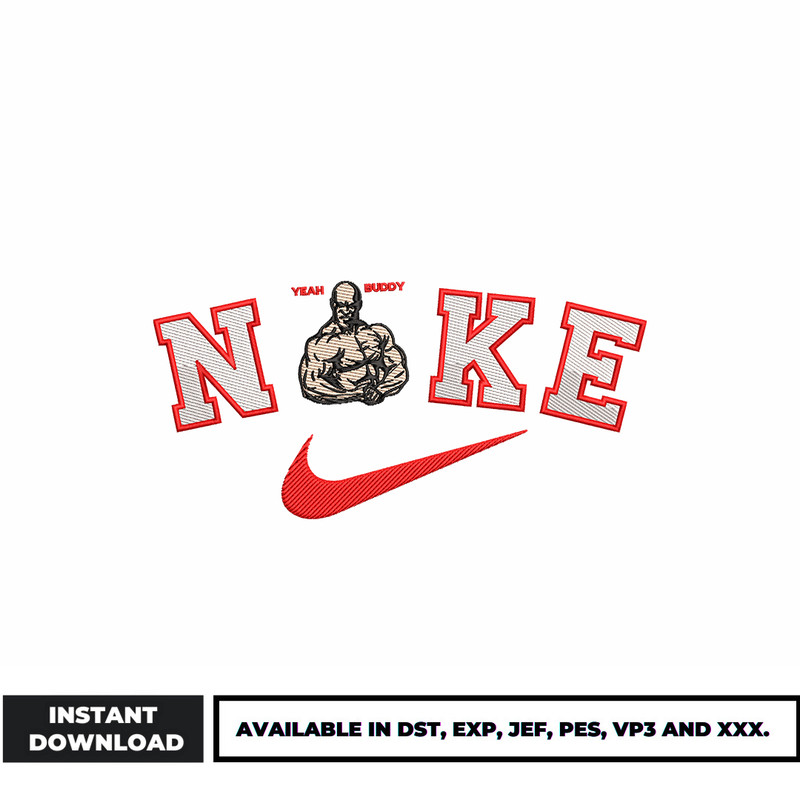 Nike yeah buddy embroidery design
