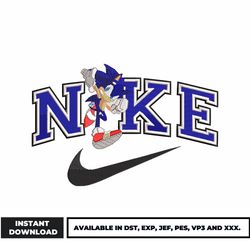 nike sonic embroidery design, sonic embroidery, logo nike embroidery, embroidery file, digital download.