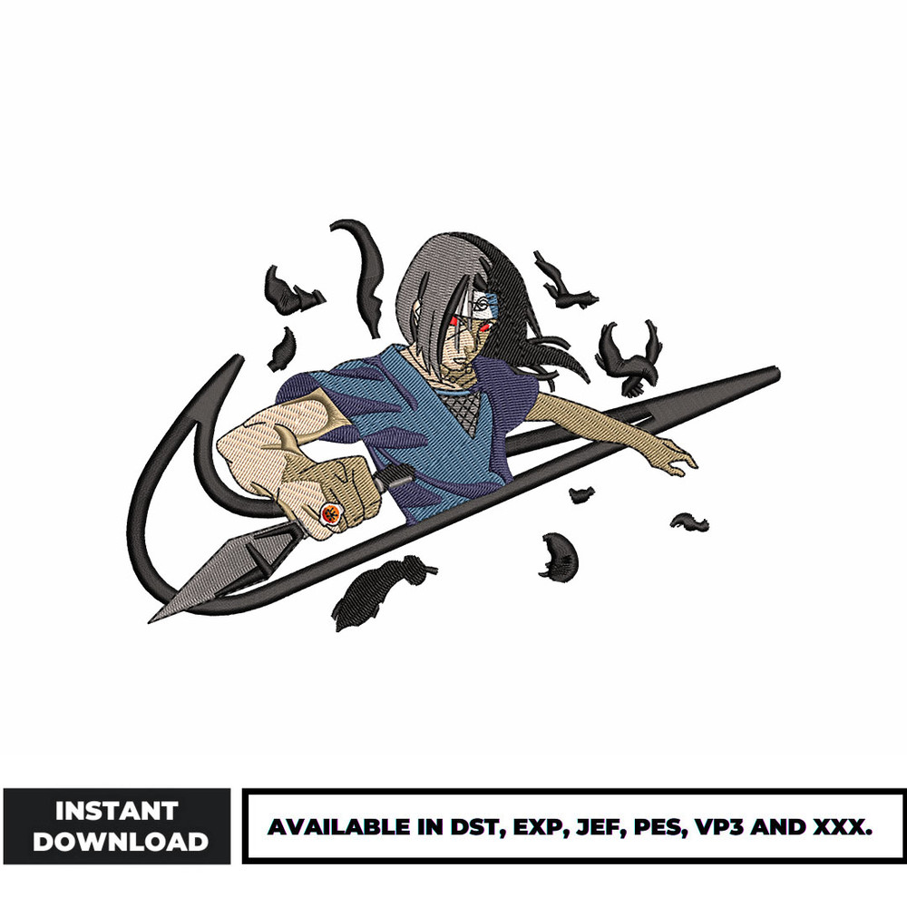 Nike Itachi embroidery design