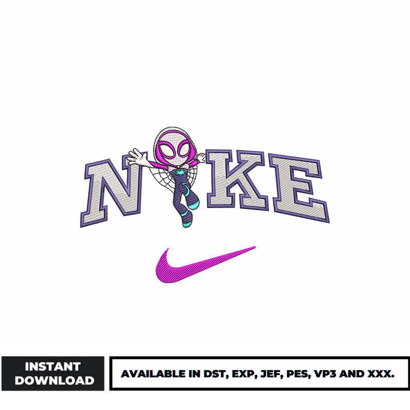 Nike Spider-Woman embroidery design