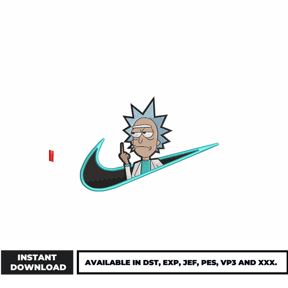 Nike Rick Sanchez embroidery design