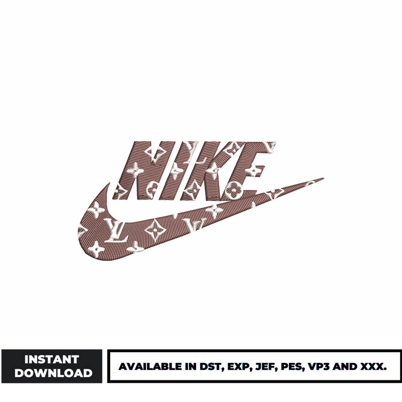 Logo nike louis vuitton embroidery design