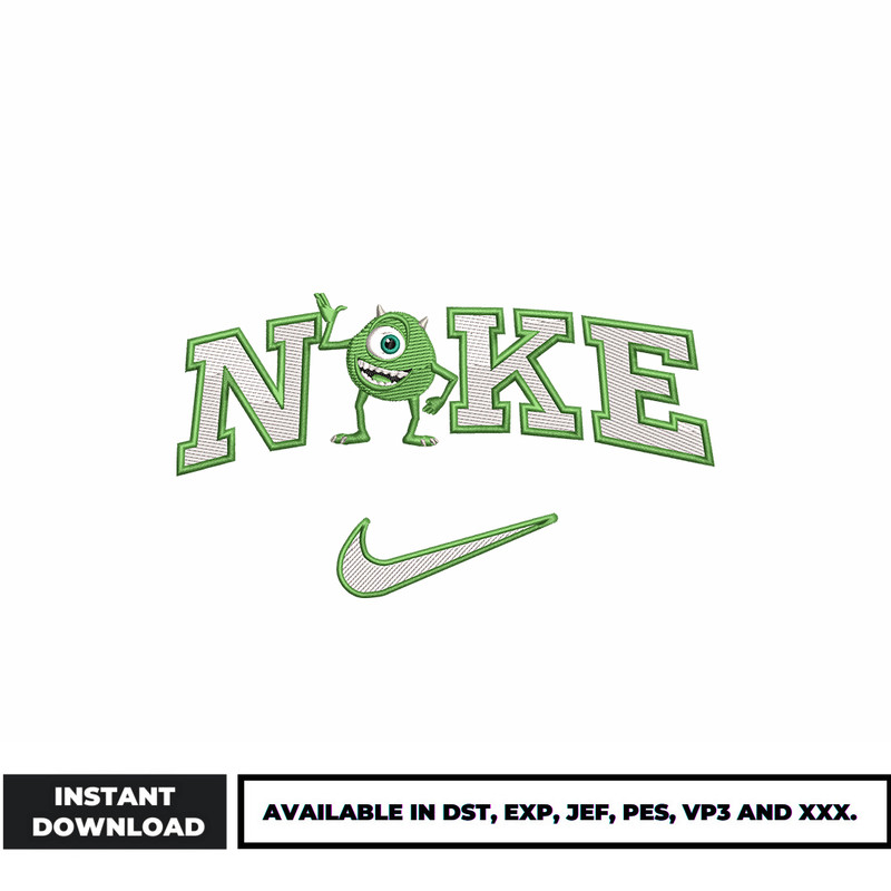 Nike Mike Wazowski embroidery design