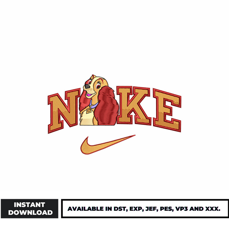 Nike Lady disney embroidery design