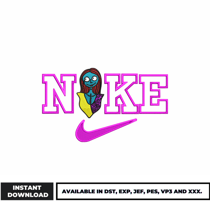 Logo Nike sally embroidery design