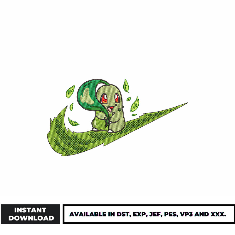 Logo Nike Chikorita embroidery design