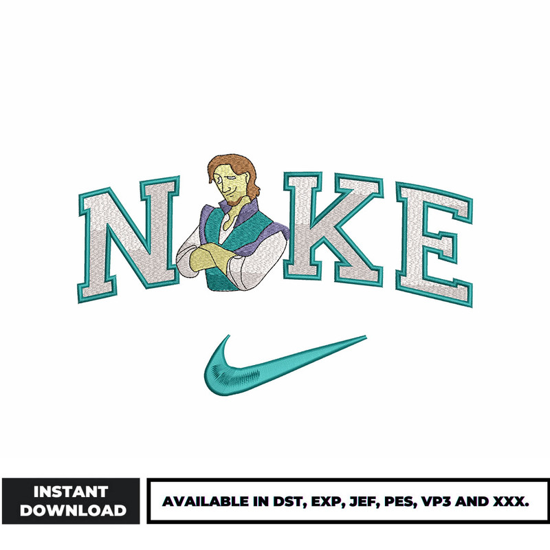 Nike Prince Charming embroidery design