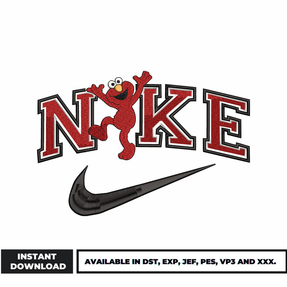 Nike Cookie Monster embroidery design