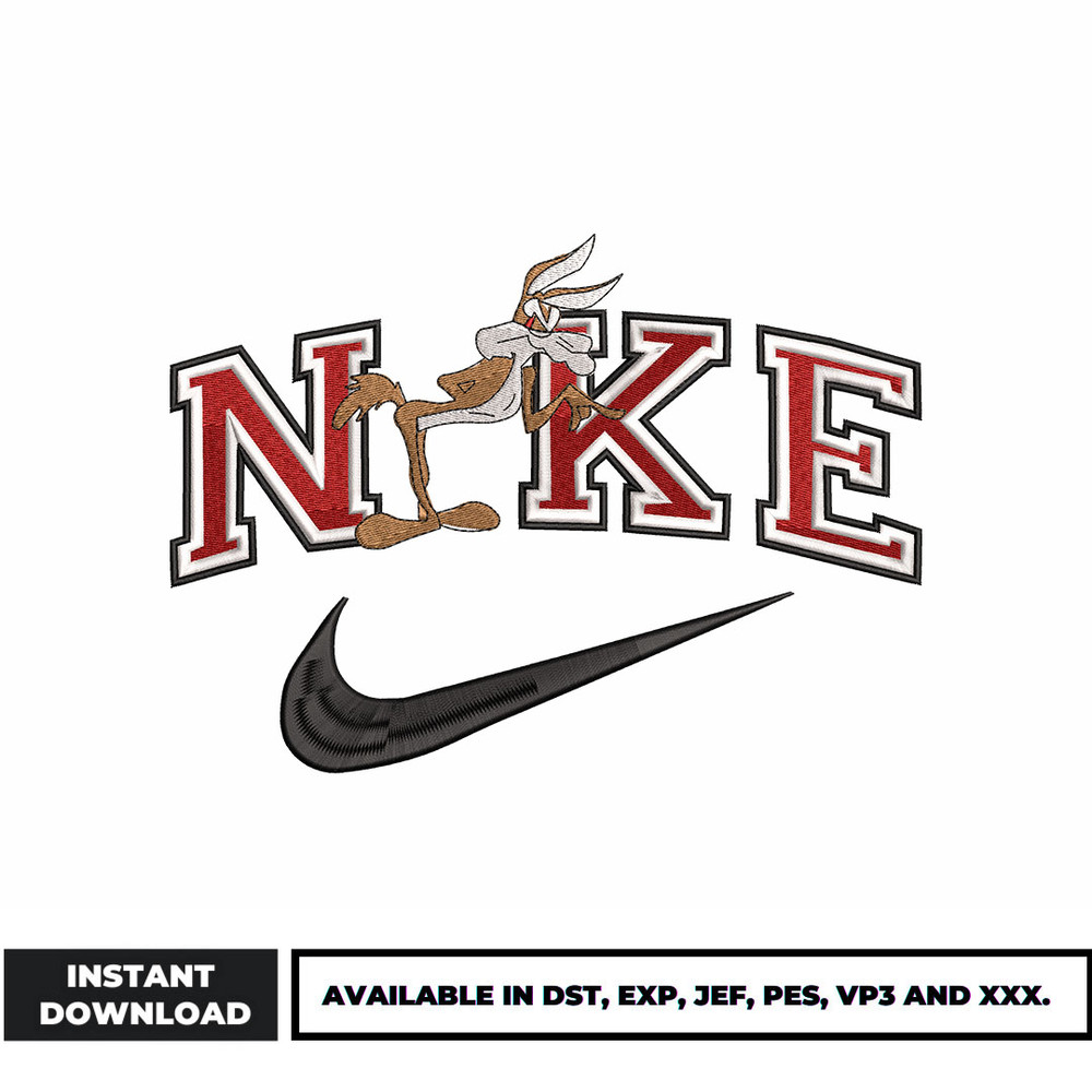 Nike coyote embroidery design