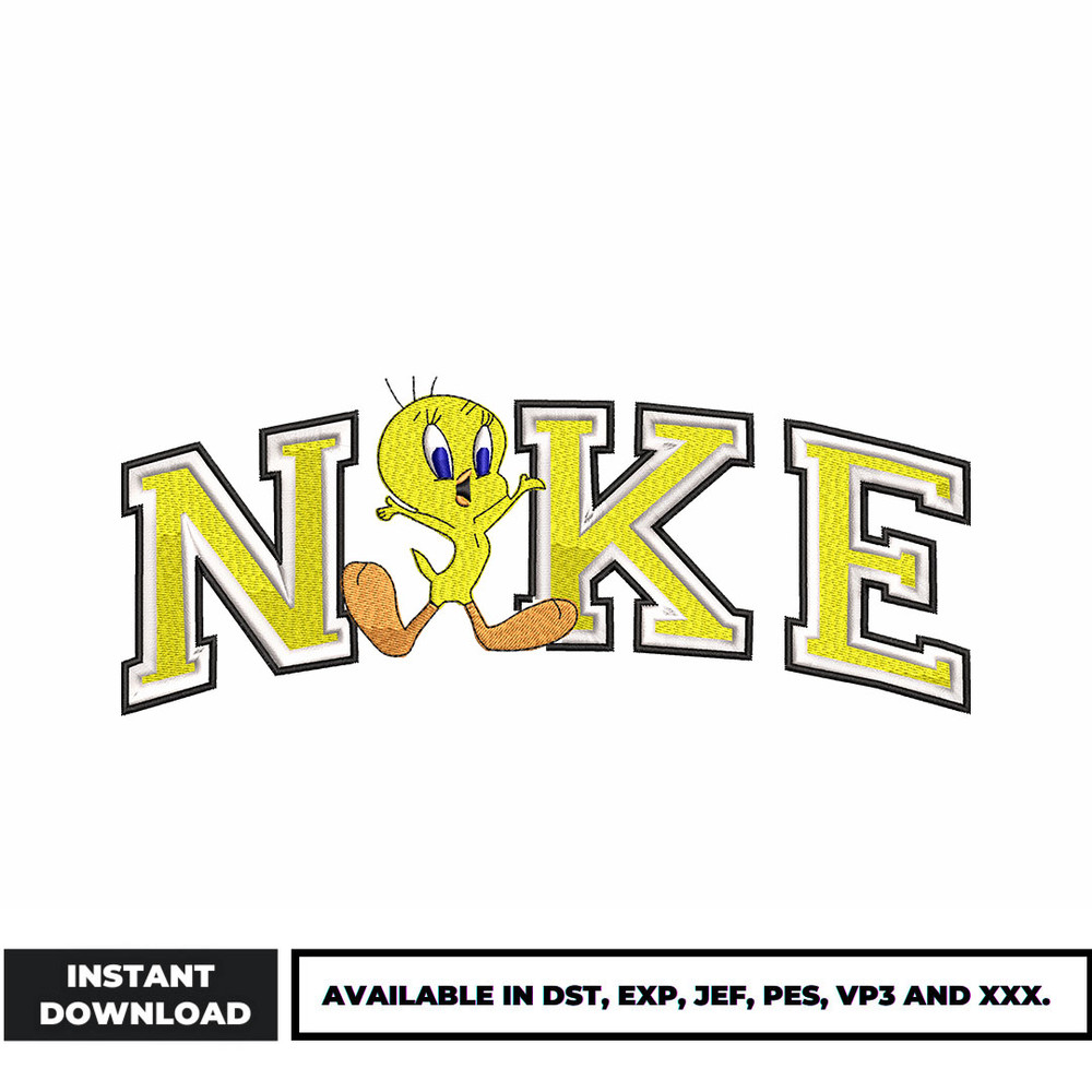 Nike Tweety embroidery design