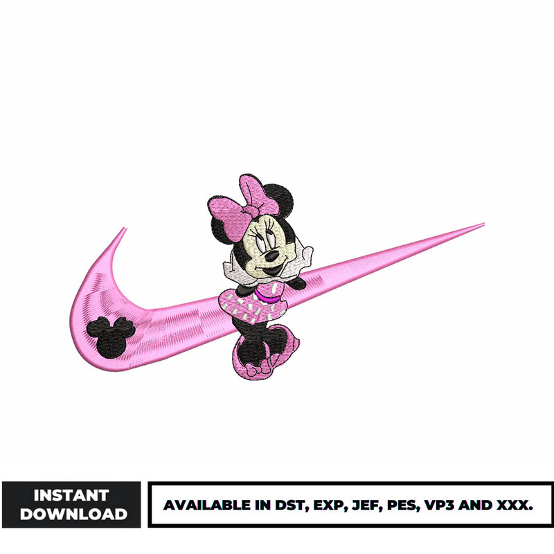 Nike Love minnie embroidery design