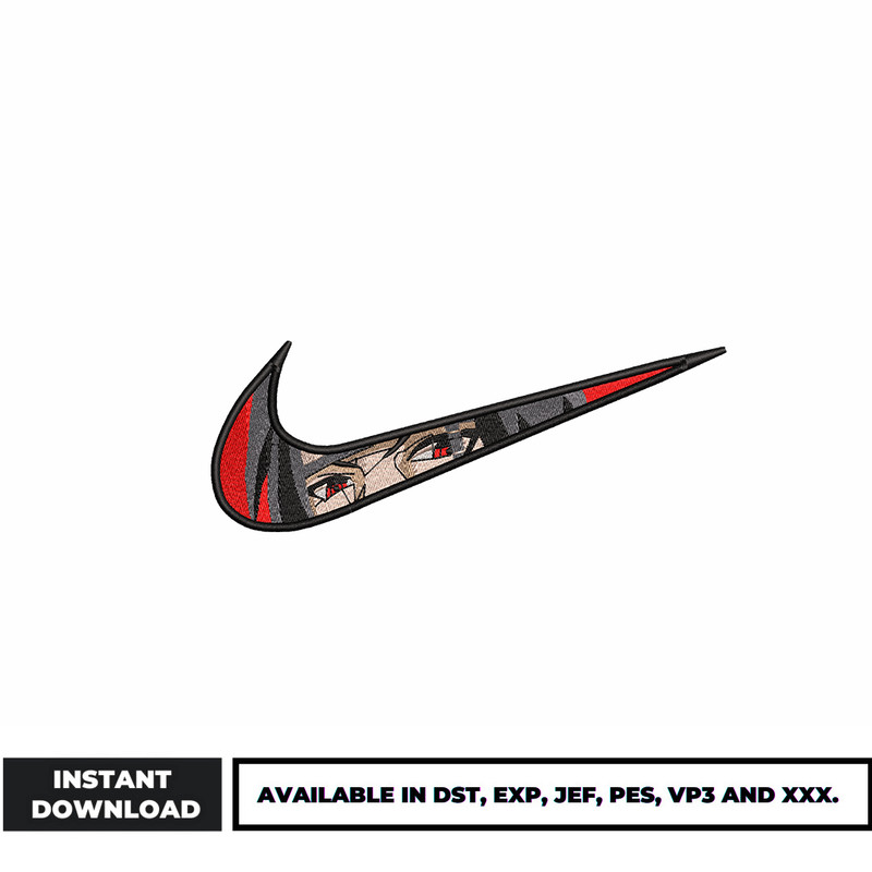 Itachi eyes logo nike embroidery design
