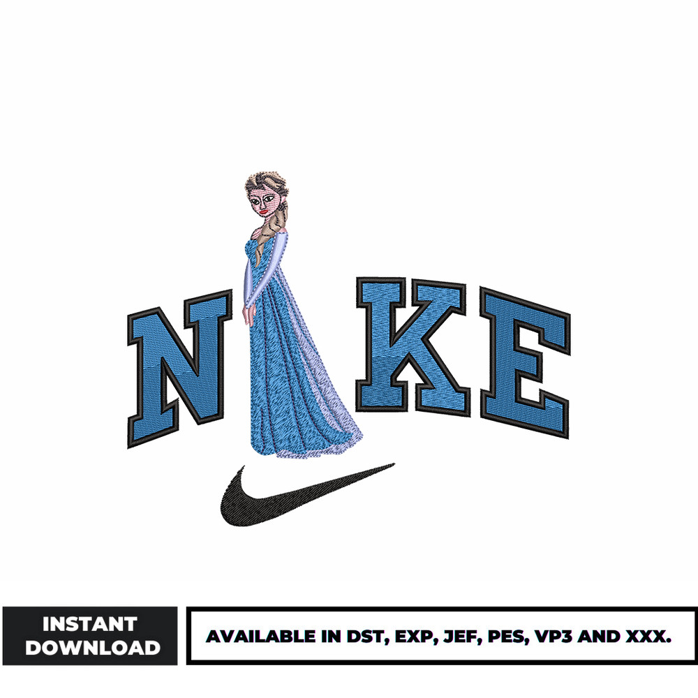 Elsa Logo nike embroidery design