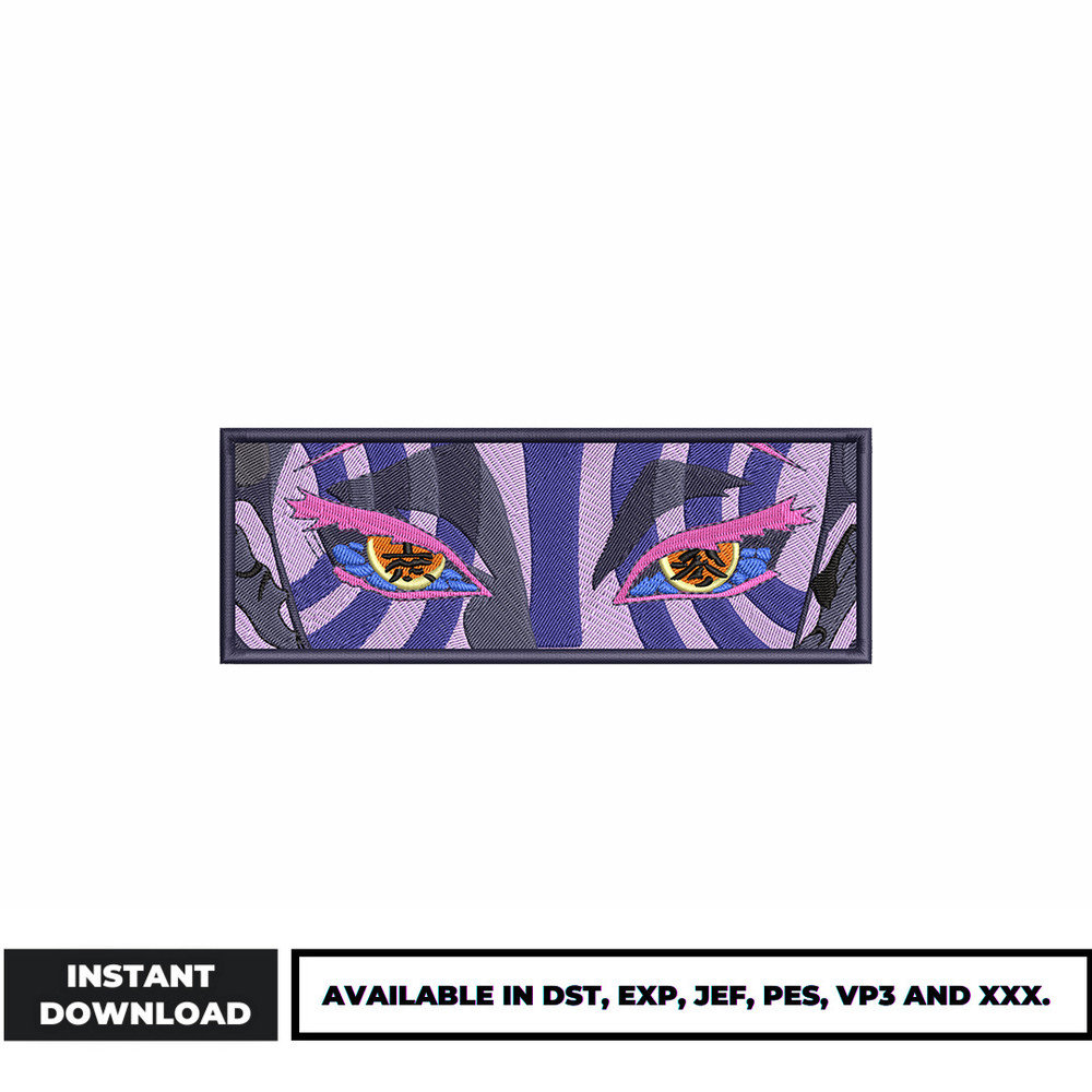 Akaza eyes embroidery design