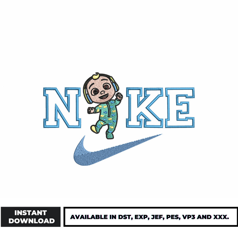 Nike Cocomelon embroidery design
