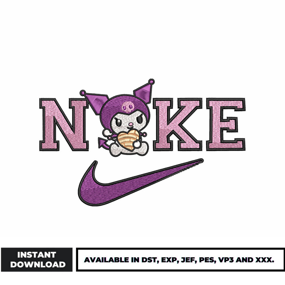 Swoosh x Kuromi embroidery design