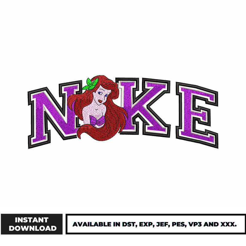 Nike x Ariel embroidery design