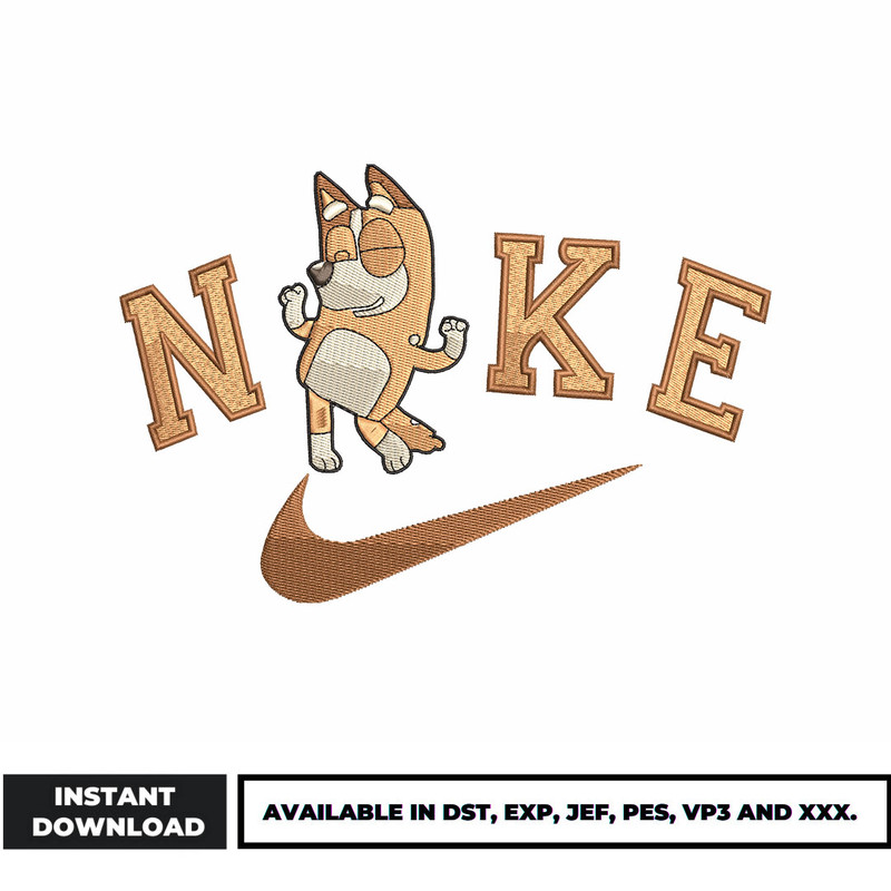 Nike Bingo Dog embroidery design