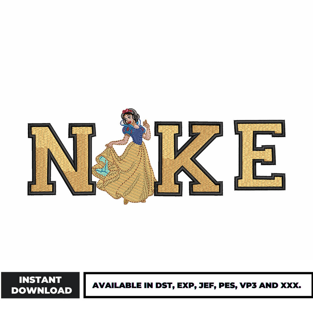 Nike Snow White embroidery design