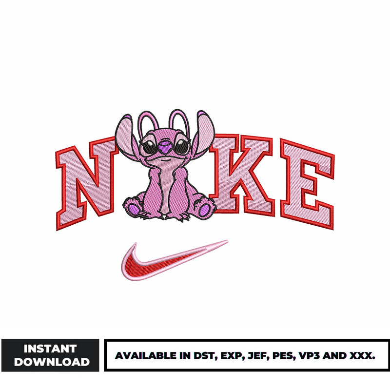 Nike x angel embroidery design