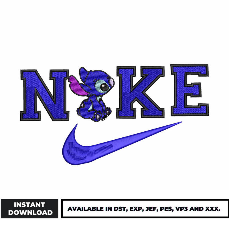 Nike x baby stitch embroidery design