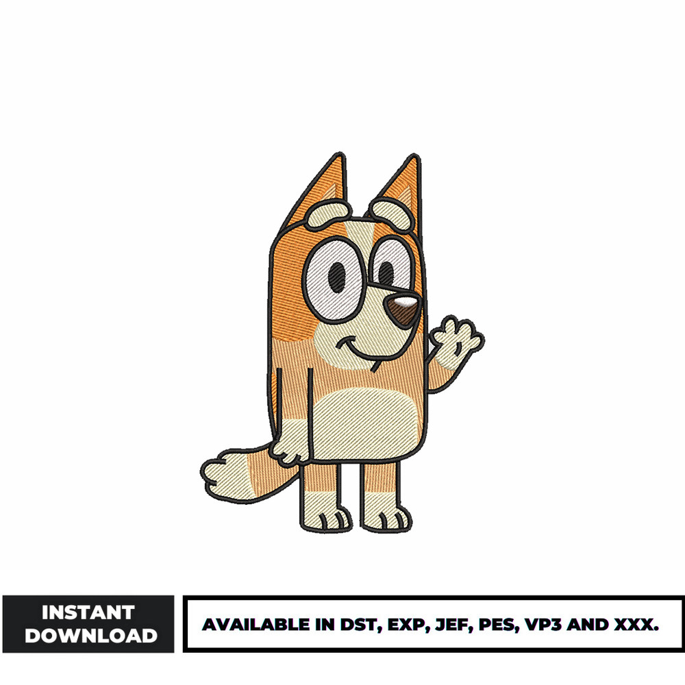 Bingo hello embroidery design