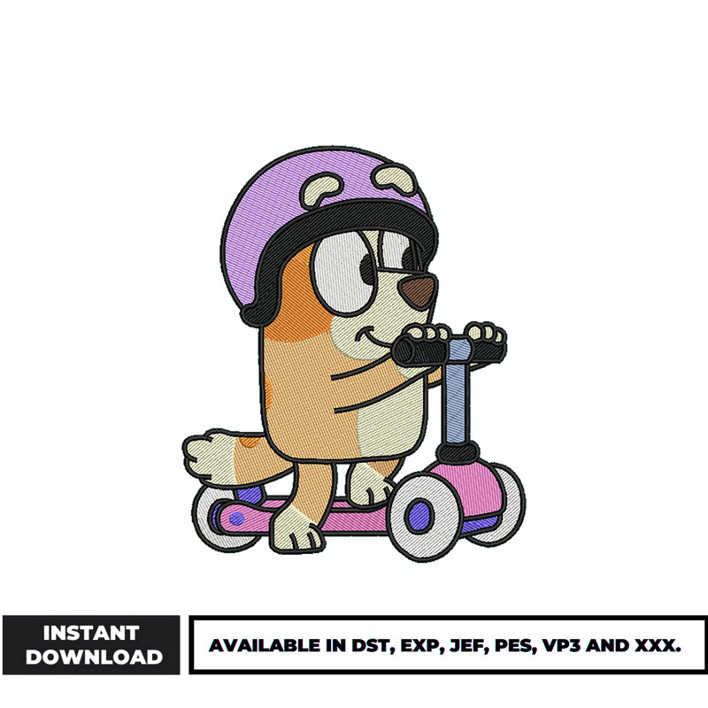 Bingo playing embroidery design