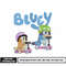 Bluey bingo playing embroidery design