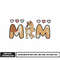 Bluey love mom embroidery design