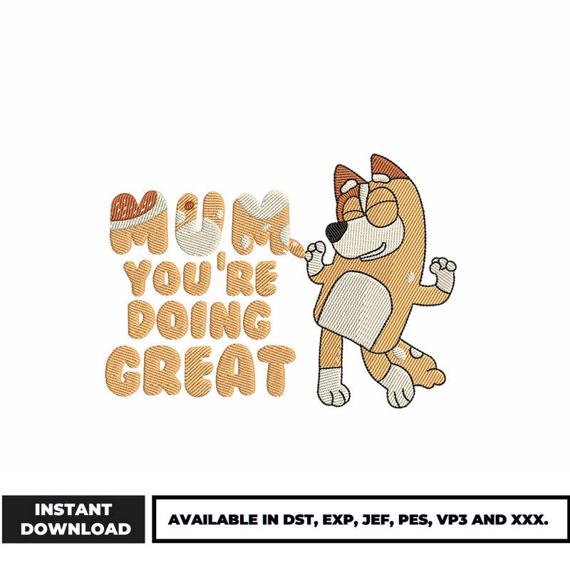 Chilli mum doing creat embroidery design